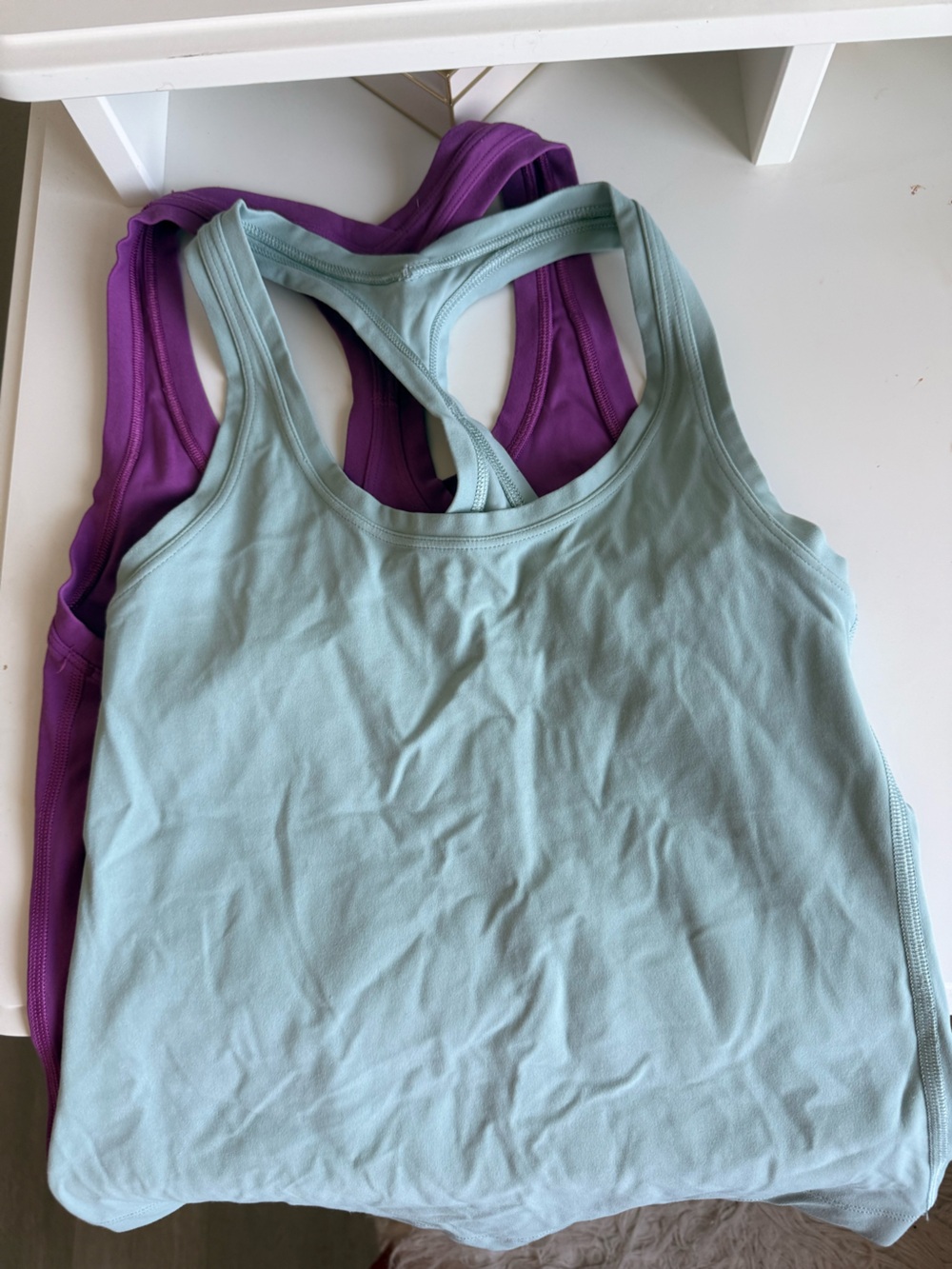 lululemon athletica Cascade Blue & Magenta Racerback Tanks